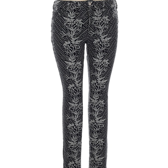 Anthropologie Pilcro Serif Mid Rise Floral Corduroy Skinny Pants Leggings 29 - Picture 3 of 8